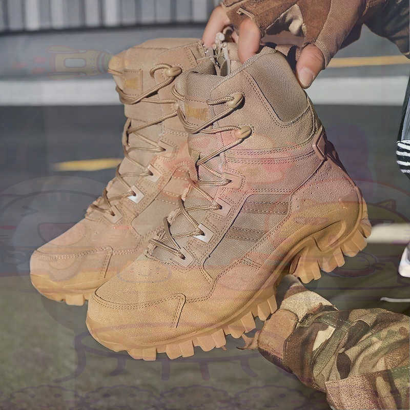 Men Formal Wear All Black - Tan Long Barrel Deadlift Casual Sneakers
