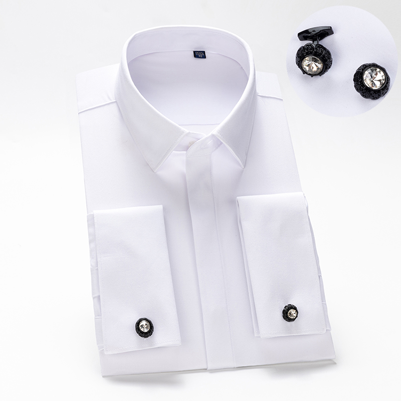 High End Men'S Formal Wear - Męska koszula z mankietami francuskimi, męskie