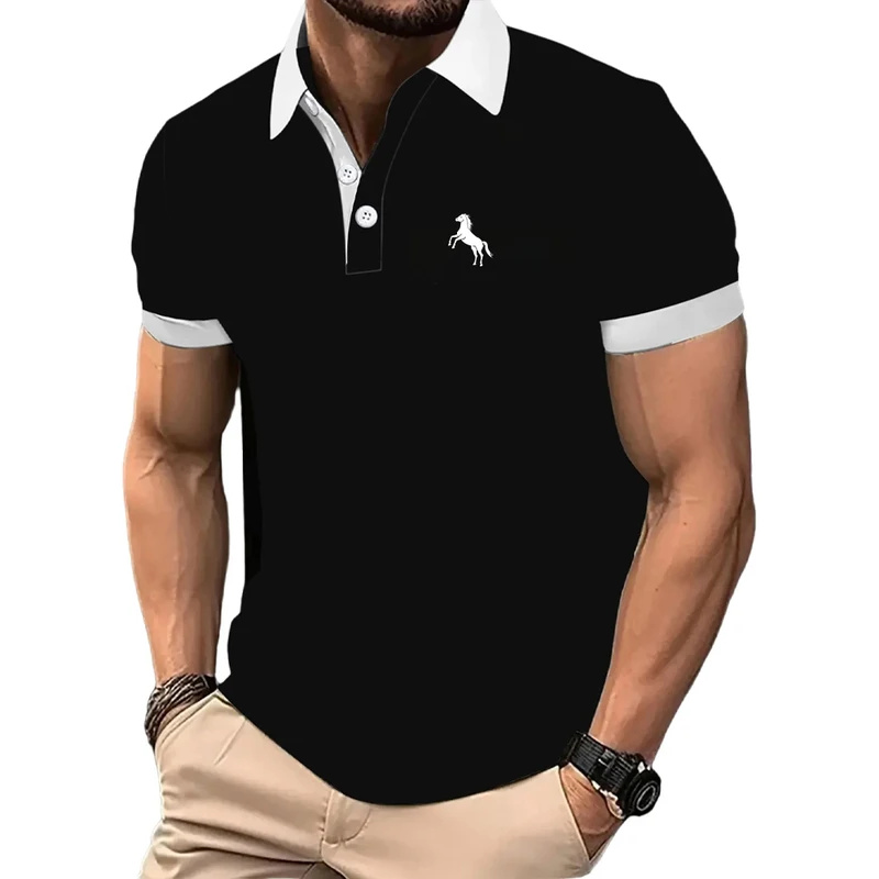 Men'S Polo Formal Wear - Męska koszulka polo, krótki rękaw, gradientowy
