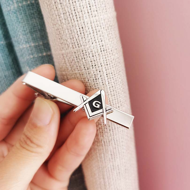 Tie Bar Clip - Klips do krawata dla Masona z