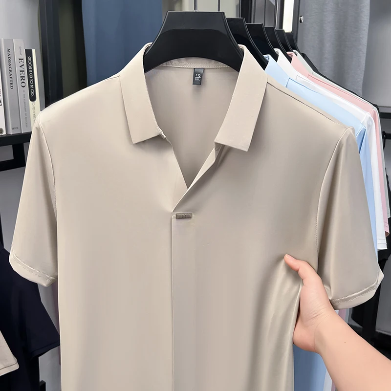 Men'S Polo Formal Wear - Elegancka koszula męska z krótkim rękawem,