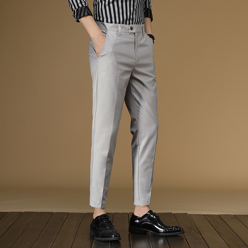 Letnie spodnie garniturowe Męż – Men Formal Wear In Summer recenzja i cena