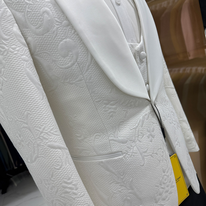 Męski garnitur ślubny biały 3- – Men Formal Wear Jacket recenzja i cena
