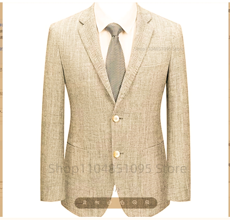 Męska marynarka lniana slim fi – Men Formal Wear In Summer recenzja i cena