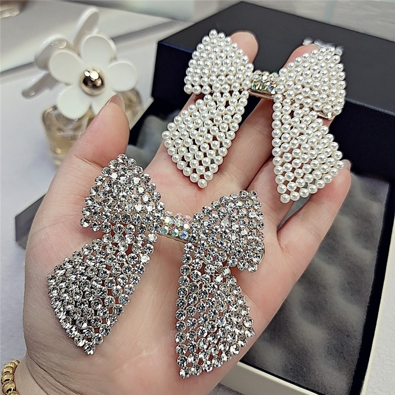 Rhinestone Pearl Bow spinki do – Tie Bar Clip recenzja i cena
