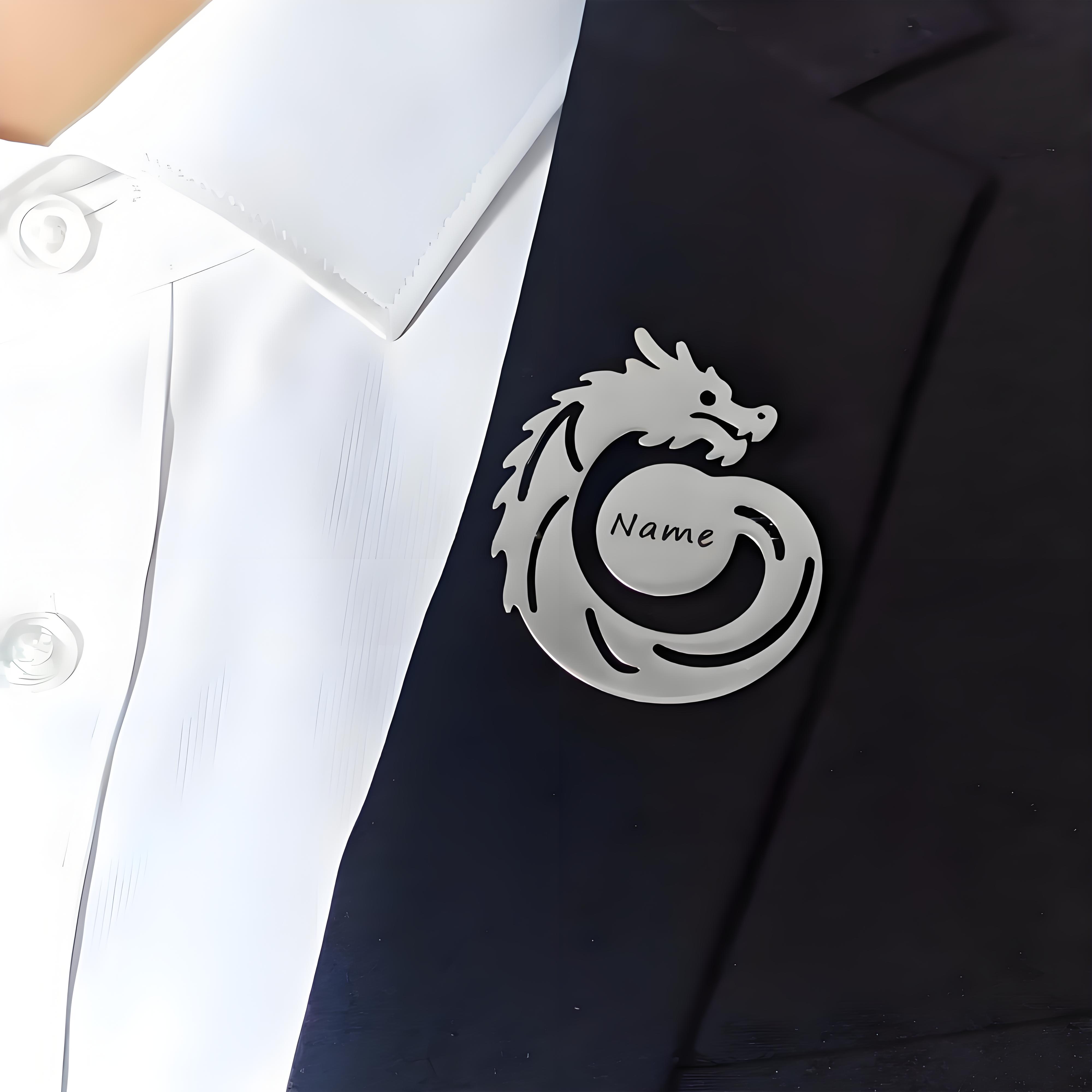 Broszka Smok z Własnym Imienie – Men'S Formal Wear Jewelry recenzja i cena