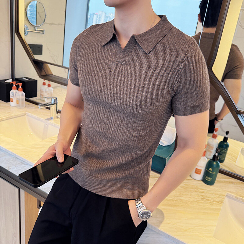 Męski sweter z dzianiny żakard – Men'S Polo Formal Wear recenzja i cena