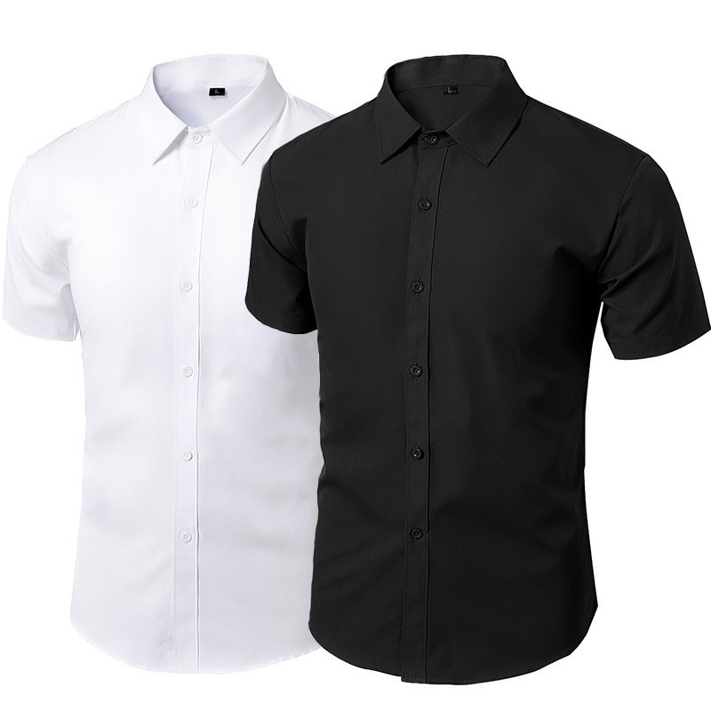 Czarna bawełniana koszula wizy – Men Formal Wear All Black recenzja i cena
