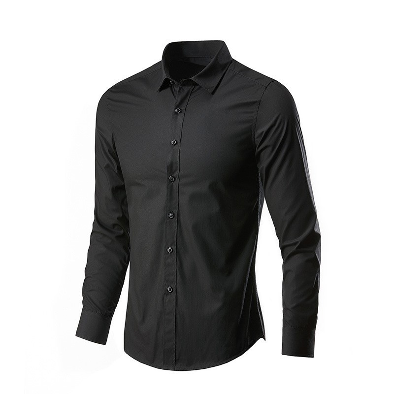 Czarna bawełniana koszula wizy – Men Formal Wear All Black recenzja i cena