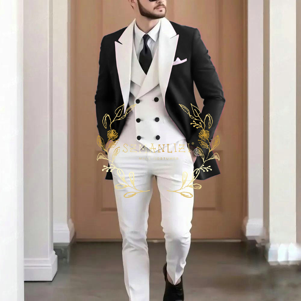 Elegancki bordowy 3-częściowy  – Men Formal Wear Jacket recenzja i cena