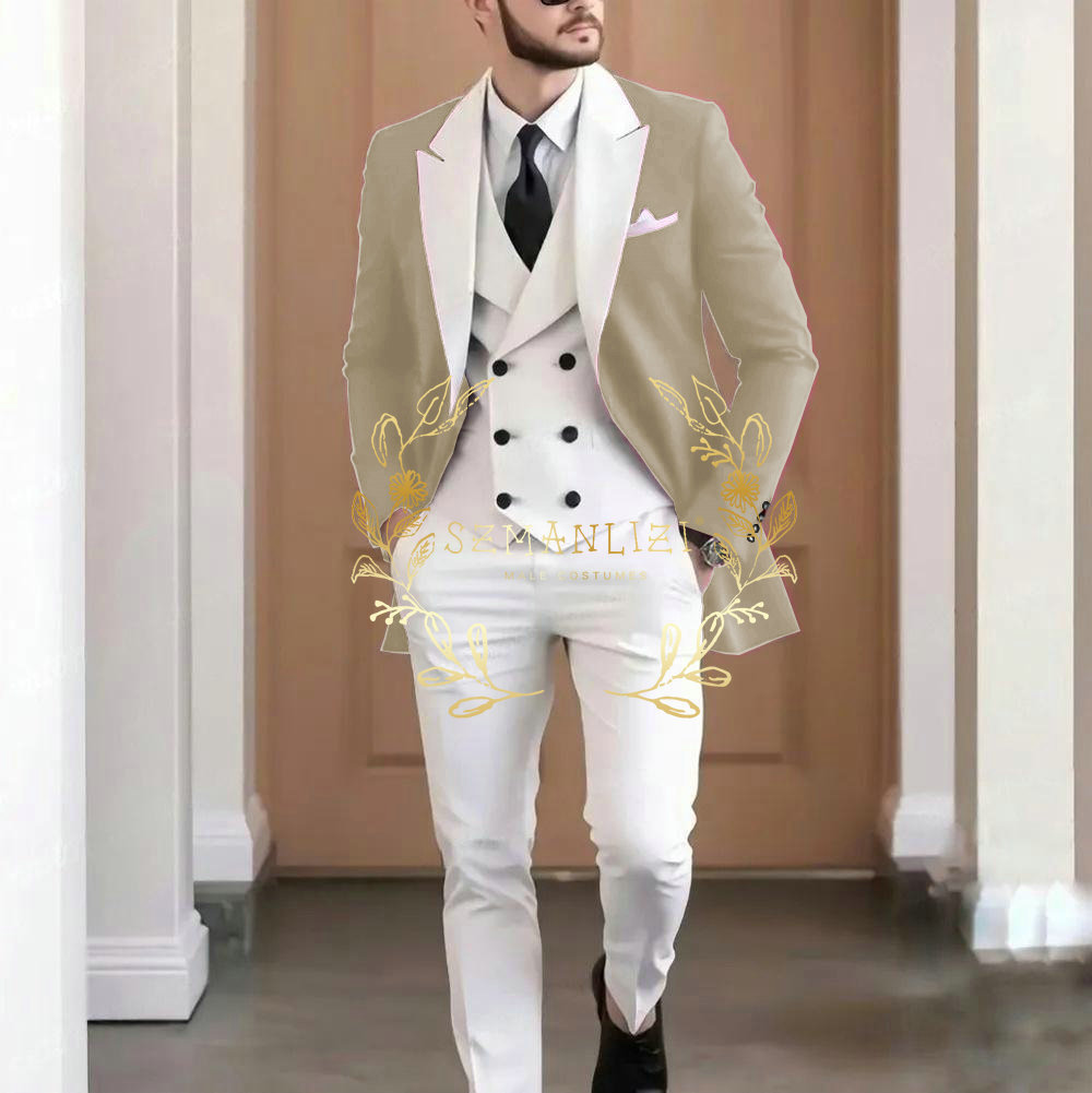 Elegancki bordowy 3-częściowy  – Men Formal Wear Jacket recenzja i cena