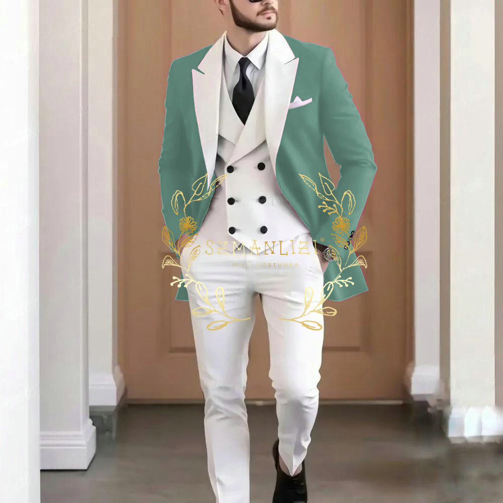 Elegancki bordowy 3-częściowy  – Men Formal Wear Jacket recenzja i cena