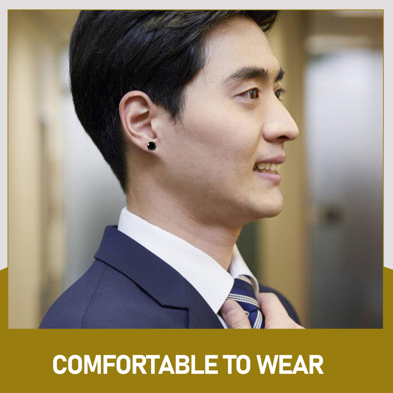 1 para kolczyków z czarnym cyr – Men'S Formal Wear Jewelry recenzja i cena