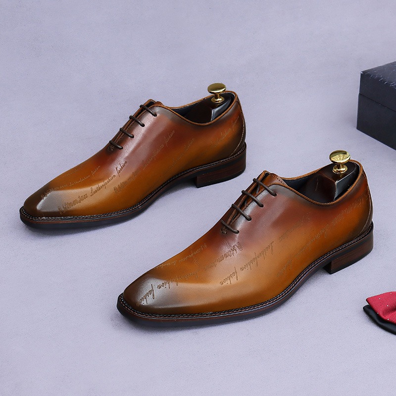 Męskie buty Oxford z prawdziwe – High End Men'S Formal Wear recenzja i cena